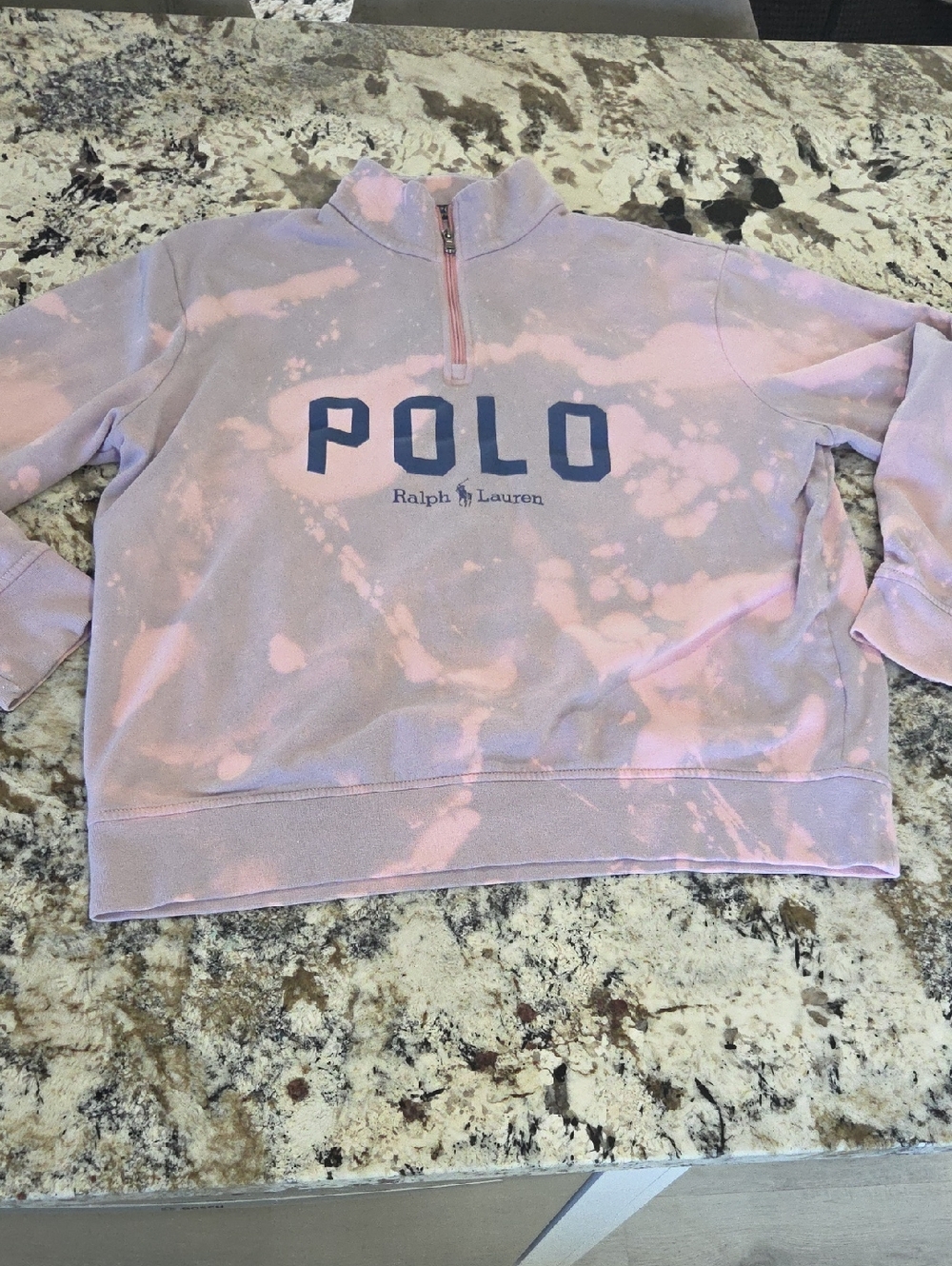 Ralph Lauren Bleachy Quarter Zip Sweatshirt